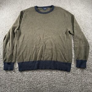 J Crew /Jeans Sweater Mens XL Green Wool Botton‎ Blend Classiccore Sweatshirt